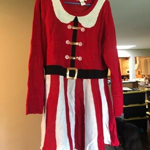 Plus size holiday/Santa knit sweater dress 2x NWOT